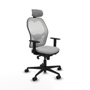 Office Chair with Headrest Piqueras y Crespo 1D036N2 Light grey