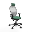Office Chair with Headrest Piqueras y Crespo 1D036N2 Emerald Green