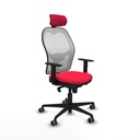 Office Chair with Headrest Piqueras y Crespo 1D036G2 Red