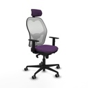 Silla de Oficina con Cabecero Piqueras y Crespo 1D036G2 Morado