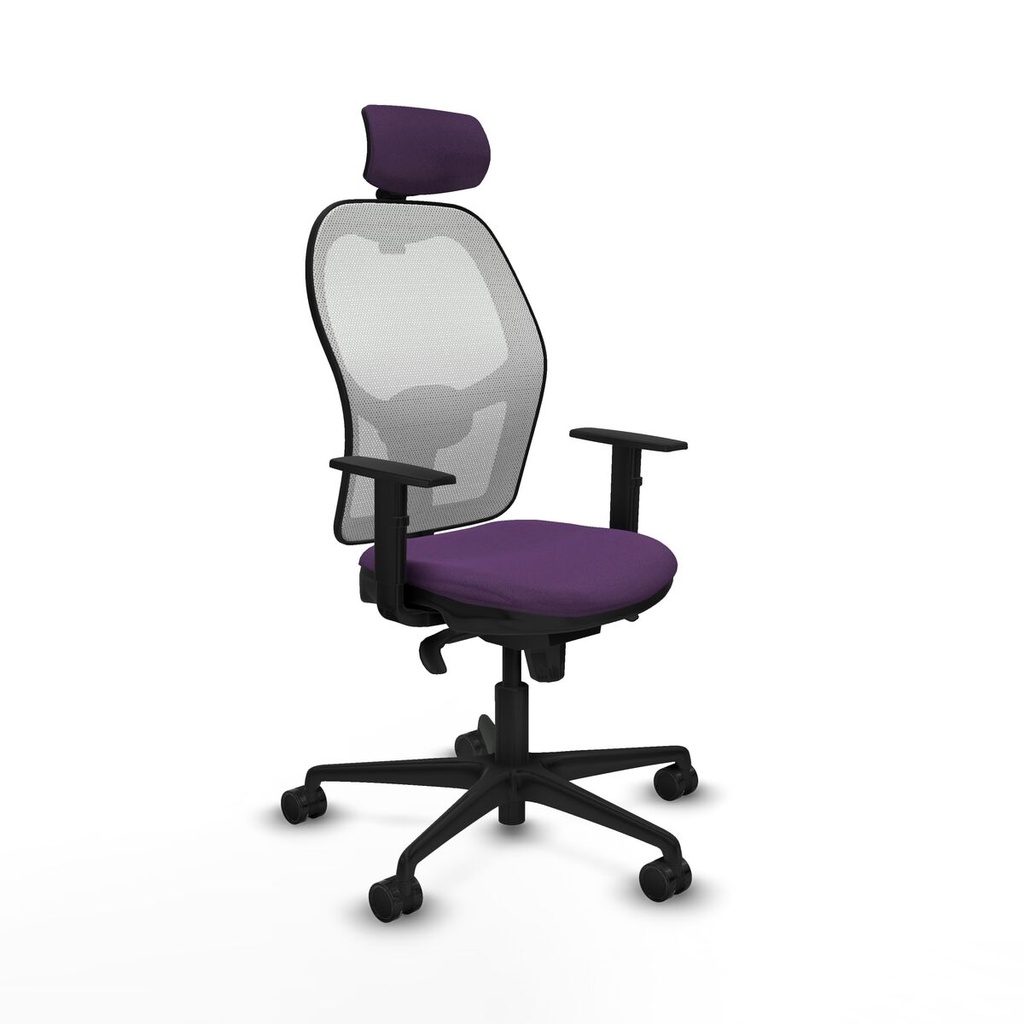 Silla de Oficina con Cabecero Piqueras y Crespo 1D036N2 Morado