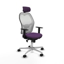 Silla de Oficina con Cabecero Piqueras y Crespo 1D086N2 Morado