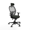 Office Chair with Headrest Piqueras y Crespo 1D036G2 Black