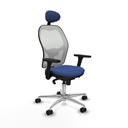 Silla de Oficina con Cabecero Piqueras y Crespo 3D086N1 Azul marino
