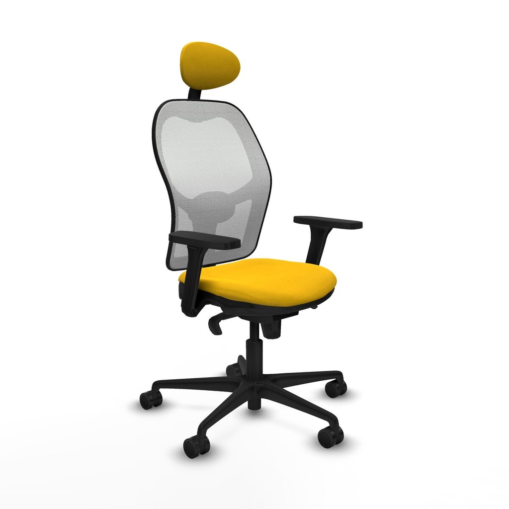 Office Chair with Headrest Piqueras y Crespo 3D036N1 Yellow