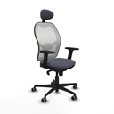 Silla de Oficina con Cabecero Piqueras y Crespo 2D036G1 Gris oscuro