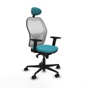 Silla de Oficina con Cabecero Piqueras y Crespo 2D036N1 Turquesa