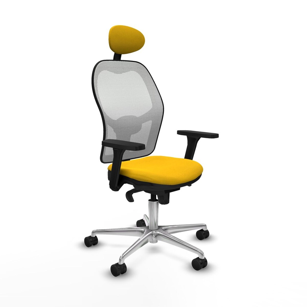 Silla de Oficina con Cabecero Piqueras y Crespo 3D086N1 Amarillo