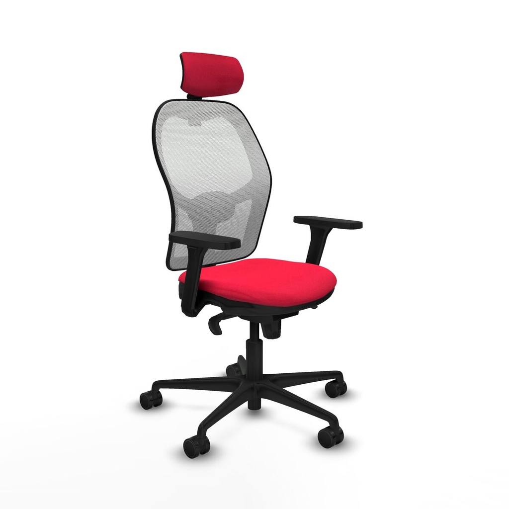 Silla de Oficina con Cabecero Piqueras y Crespo 3D036N2 Rojo