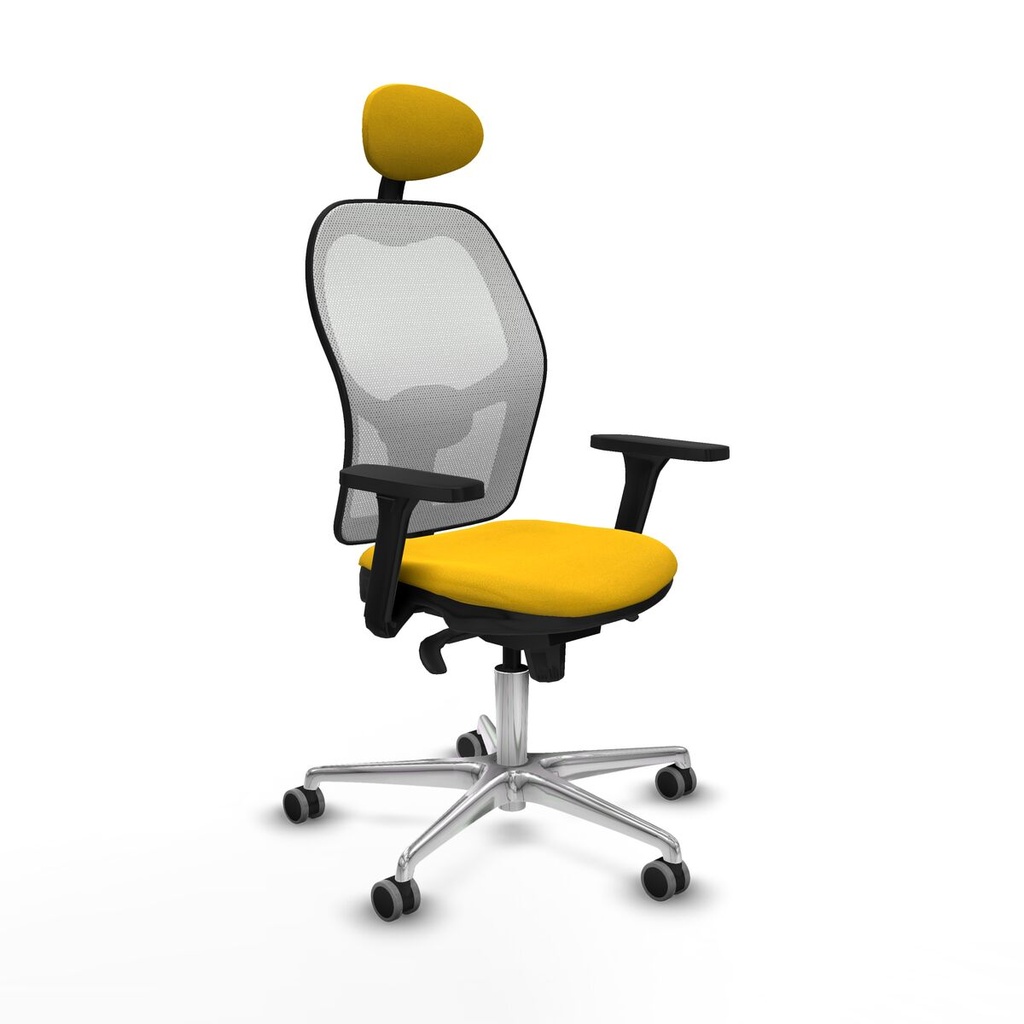 Silla de Oficina con Cabecero Piqueras y Crespo 3D086G1 Amarillo