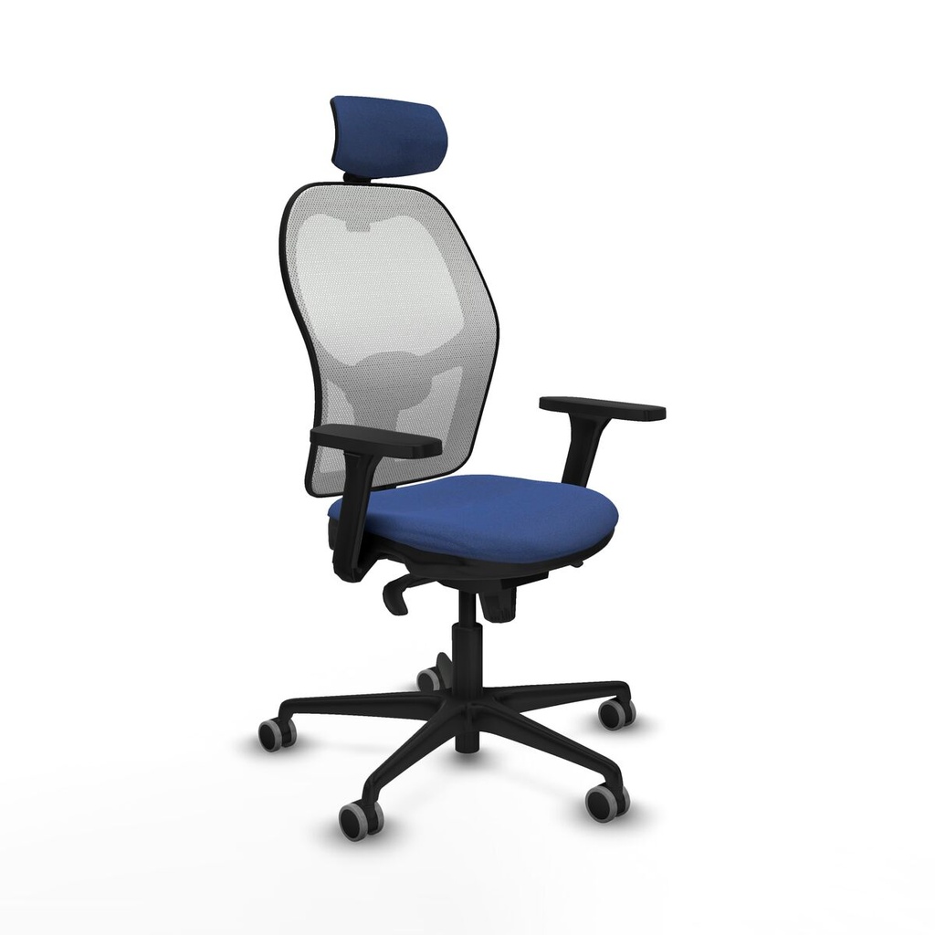 Silla de Oficina con Cabecero Piqueras y Crespo 3D036G2 Azul marino