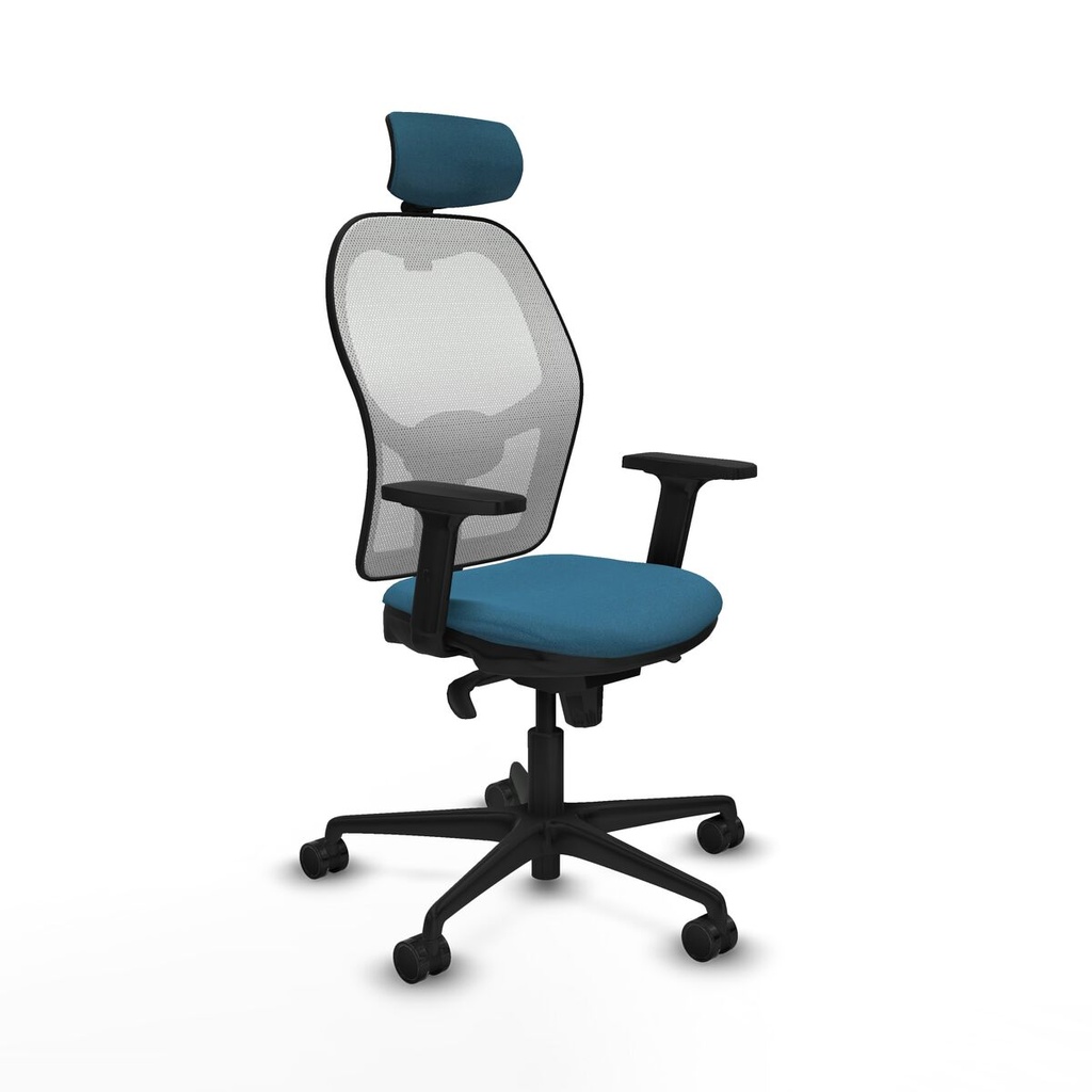 Office Chair with Headrest Piqueras y Crespo 2D036N2 White Petroleum green