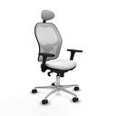 Silla de Oficina con Cabecero Piqueras y Crespo 3D086N1 Blanco