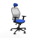 Silla de Oficina con Cabecero Piqueras y Crespo 2D036G1 Azul
