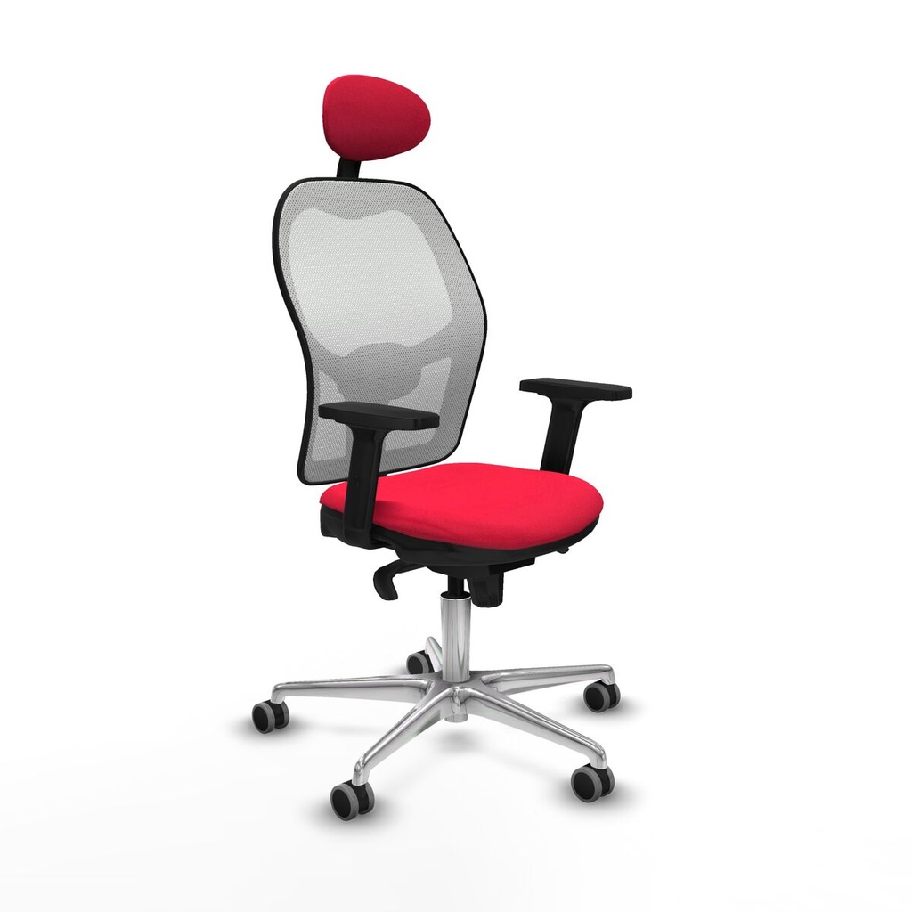Silla de Oficina con Cabecero Piqueras y Crespo 2D086G1 Rojo