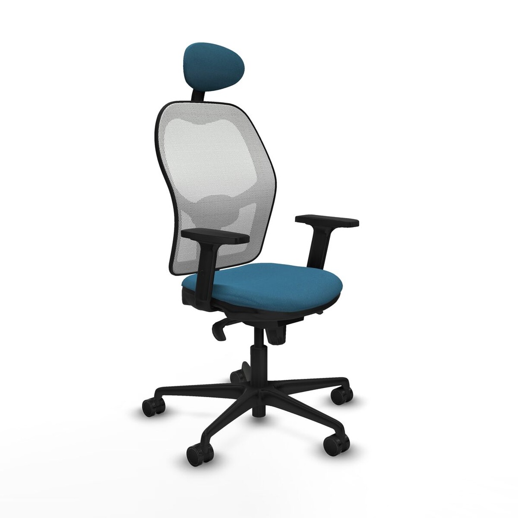 Office Chair with Headrest Piqueras y Crespo 2D036N1 White Petroleum green