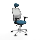 Office Chair with Headrest Piqueras y Crespo 2D086G1 White Petroleum green