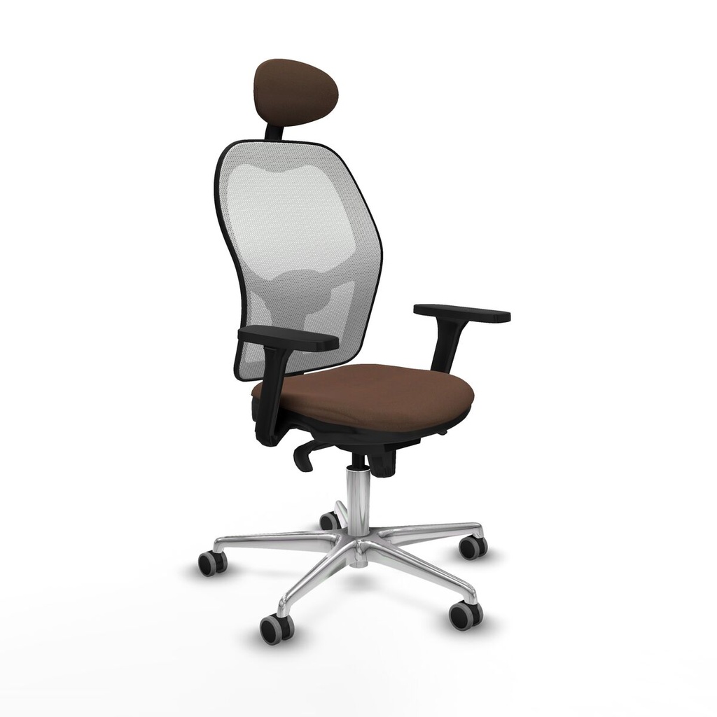 Office Chair with Headrest Piqueras y Crespo 3D086G1 White Dark brown