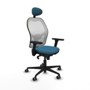 Office Chair with Headrest Piqueras y Crespo 3D036G1 White Petroleum green