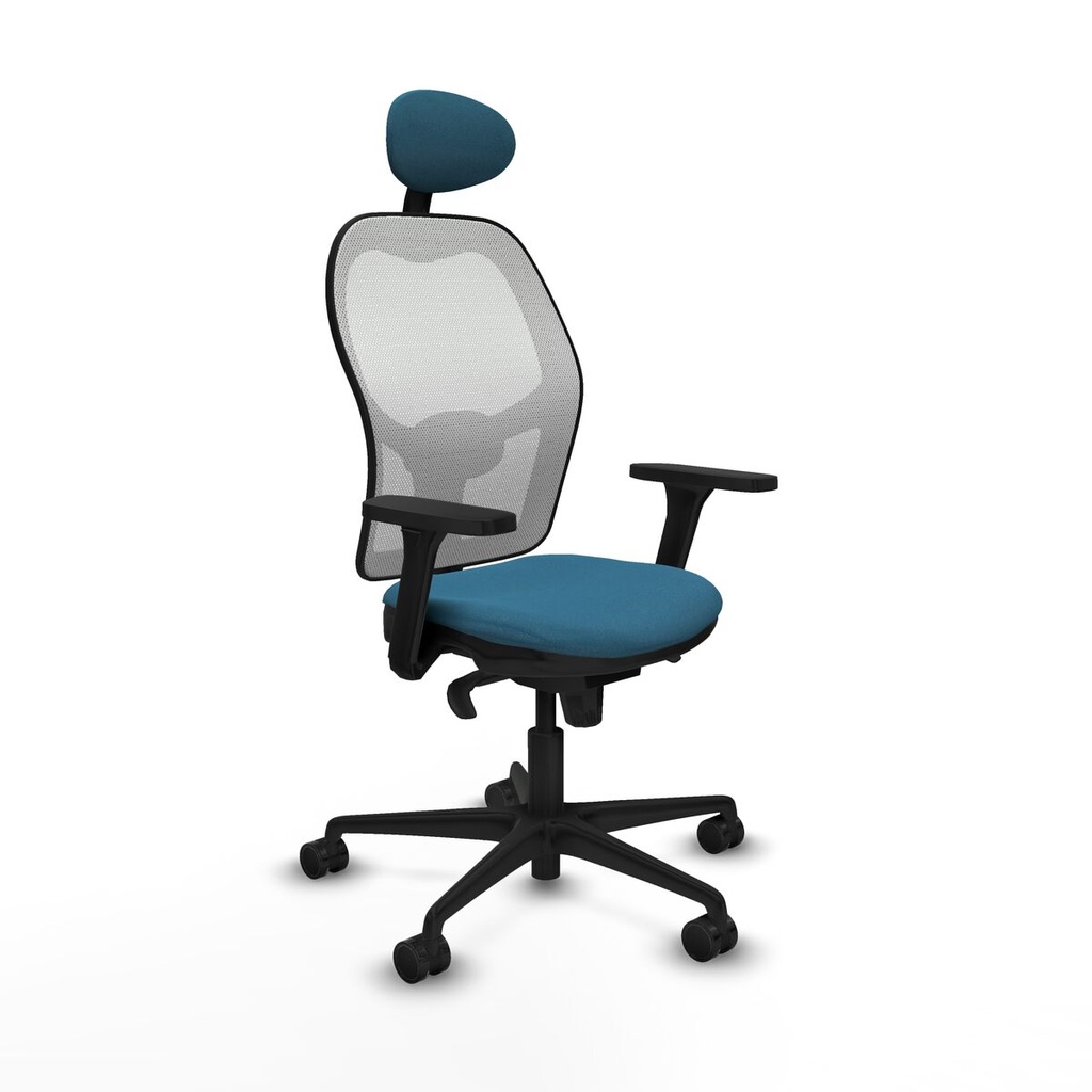 Office Chair with Headrest Piqueras y Crespo 3D036N1 White Petroleum green