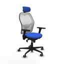 Office Chair with Headrest Piqueras y Crespo 3D036G2 Blue