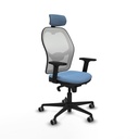 Silla de Oficina con Cabecero Piqueras y Crespo 2D036G2 Azul cielo