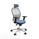 Silla de Oficina con Cabecero Piqueras y Crespo 2D086N2 Azul cielo