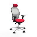 Silla de Oficina con Cabecero Piqueras y Crespo 2D086N2 Rojo