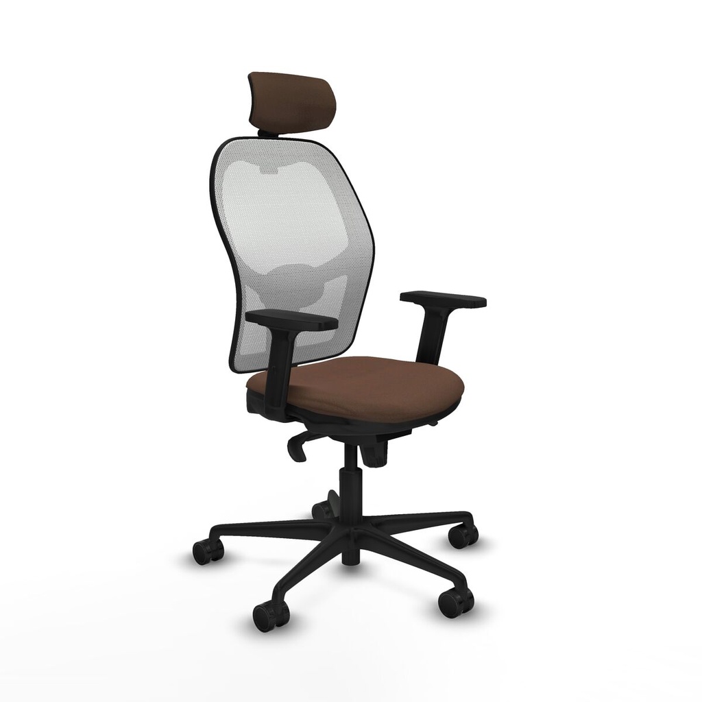 Office Chair with Headrest Piqueras y Crespo 2D036N2 White Dark brown