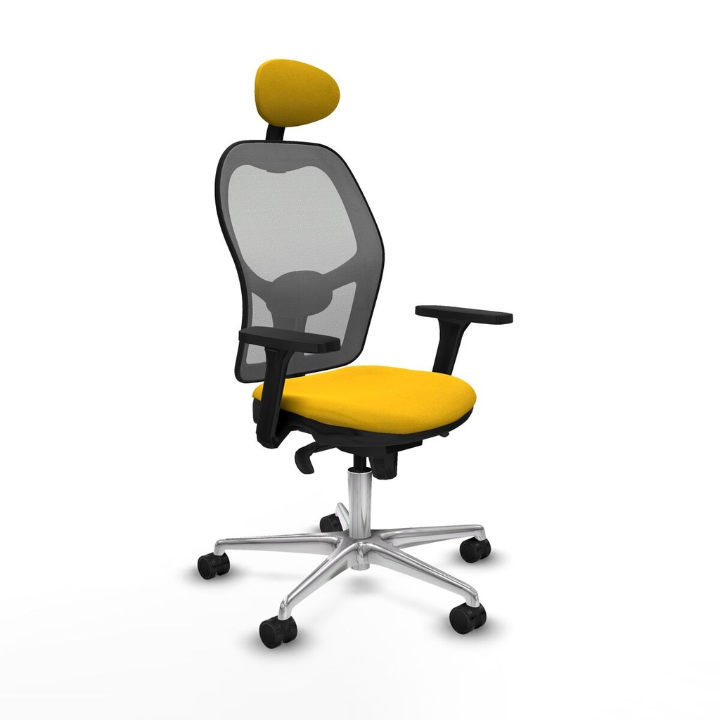 Silla de Oficina con Cabecero Piqueras y Crespo 3D086N1 Amarillo