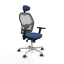 Silla de Oficina con Cabecero Piqueras y Crespo 3D086G1 Azul marino