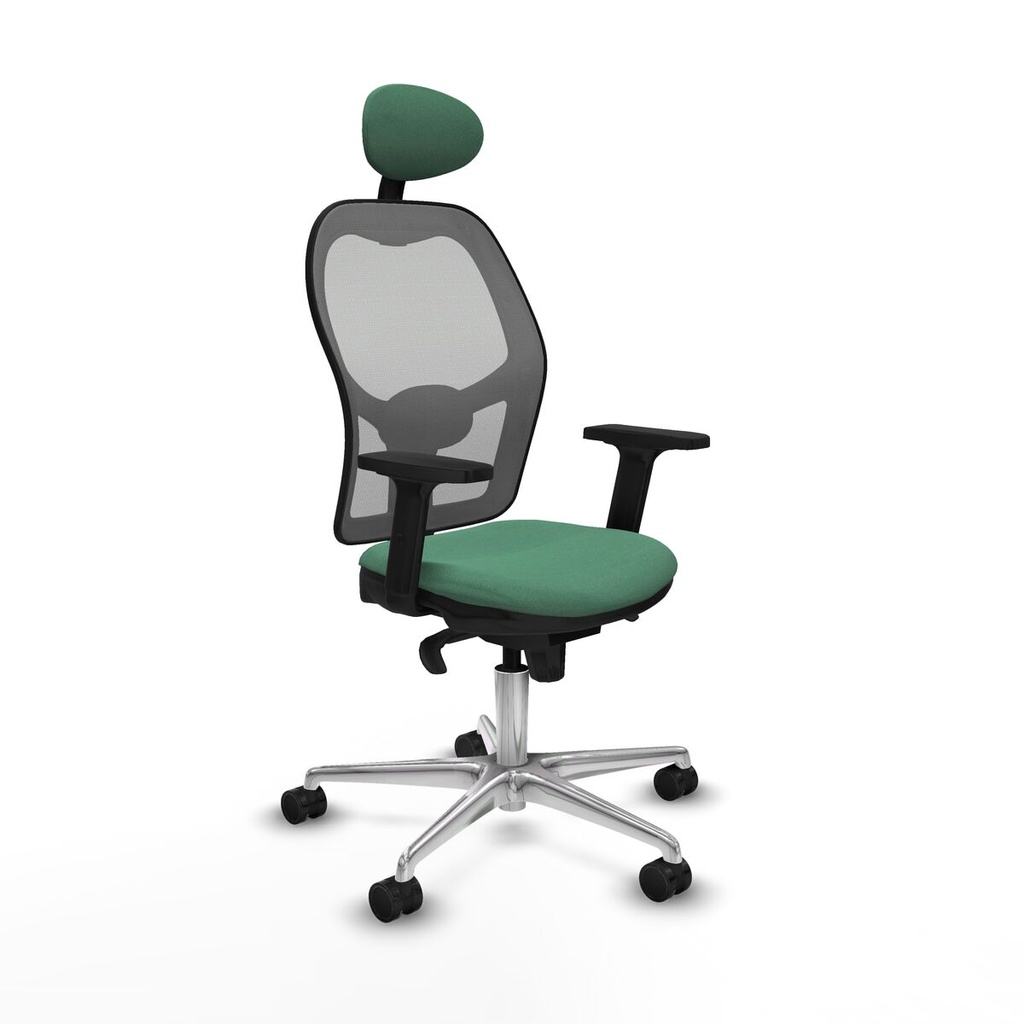 Silla de Oficina con Cabecero Piqueras y Crespo 2D086N1 Verde Esmeralda