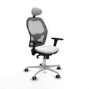 Silla de Oficina con Cabecero Piqueras y Crespo 3D086G1 Blanco