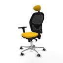 Office Chair with Headrest Piqueras y Crespo 3D086G1 Yellow