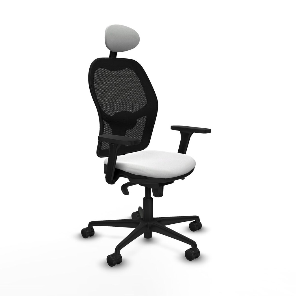 Silla de Oficina con Cabecero Piqueras y Crespo 3D036N1 Blanco
