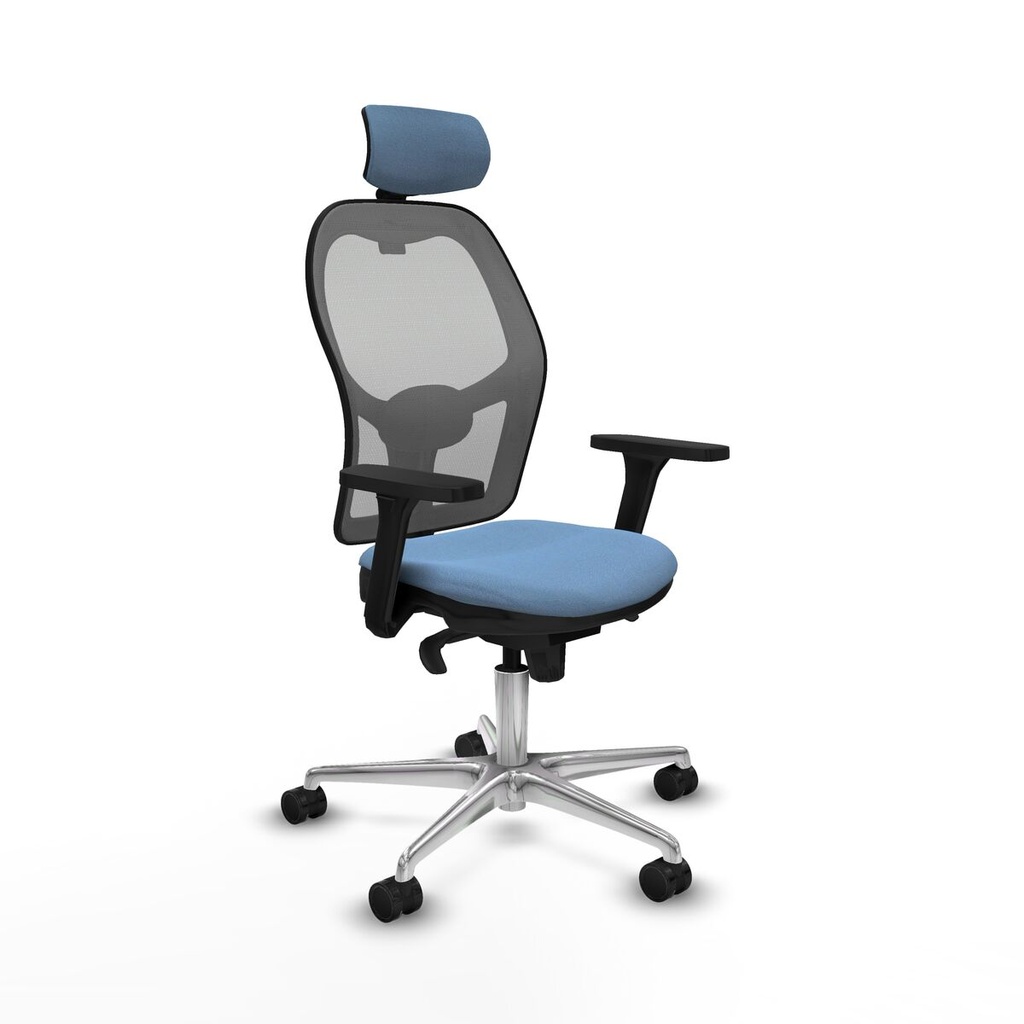 Silla de Oficina con Cabecero Piqueras y Crespo 3D086N2 Azul cielo
