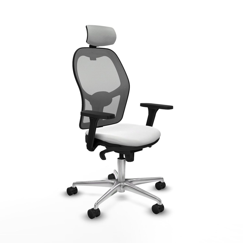 Silla de Oficina con Cabecero Piqueras y Crespo 3D086N2 Blanco