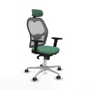 Silla de Oficina con Cabecero Piqueras y Crespo 2D086G2 Verde Esmeralda