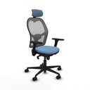 Silla de Oficina con Cabecero Piqueras y Crespo 3D036N2 Azul cielo