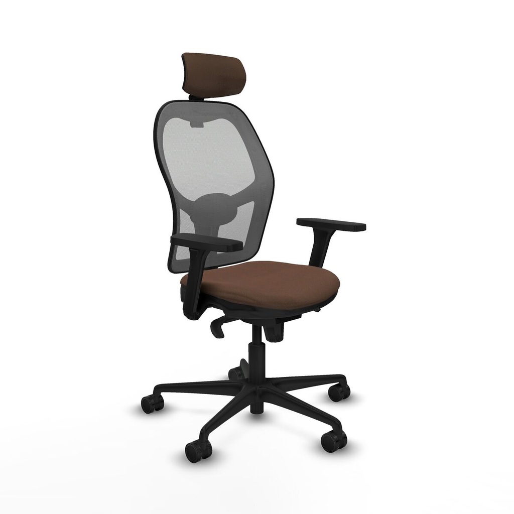 Office Chair with Headrest Piqueras y Crespo 3D036N2 Grey Dark brown