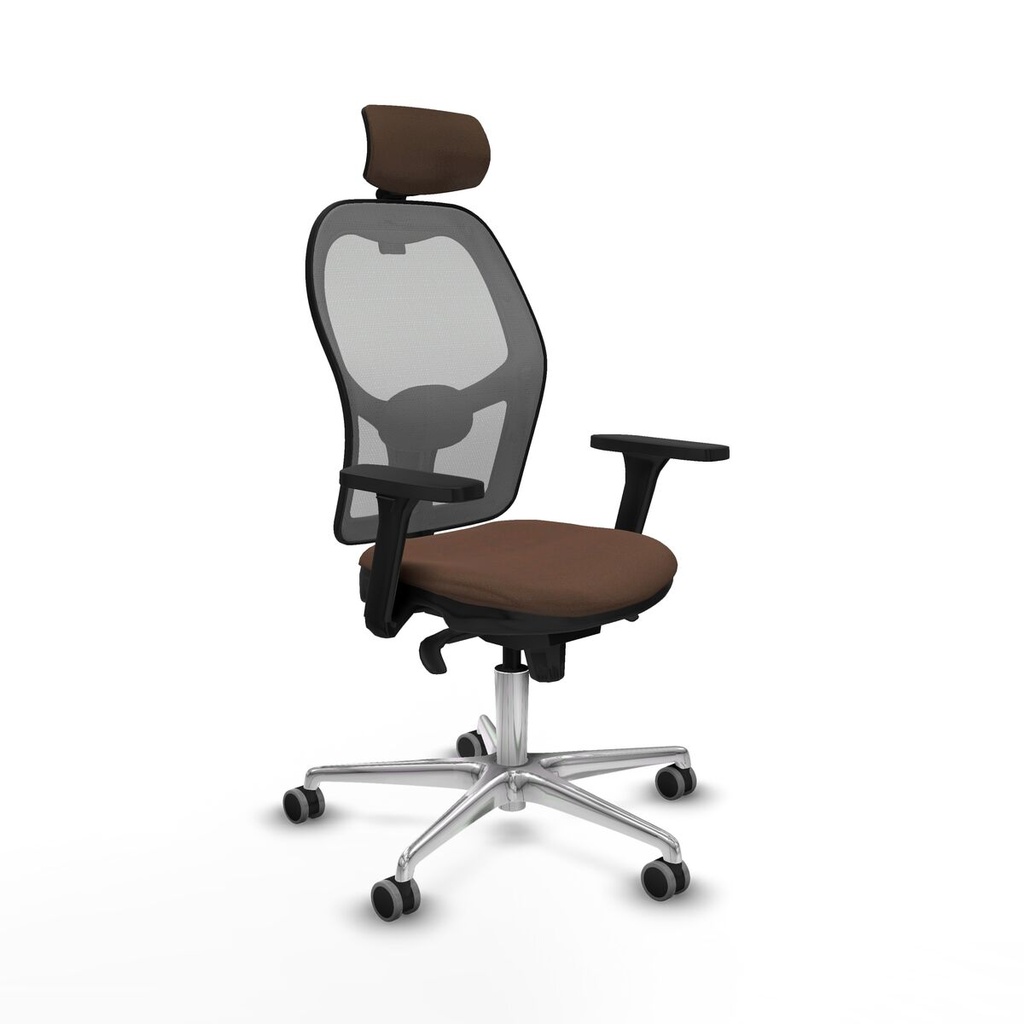 Office Chair with Headrest Piqueras y Crespo 3D086G2 Grey Dark brown