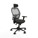 Office Chair with Headrest Piqueras y Crespo 3D036N2 Black