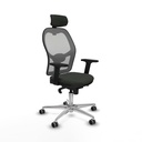 Silla de Oficina con Cabecero Piqueras y Crespo 2D086G2 Negro