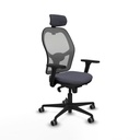 Office Chair with Headrest Piqueras y Crespo 3D036G2 Dark grey