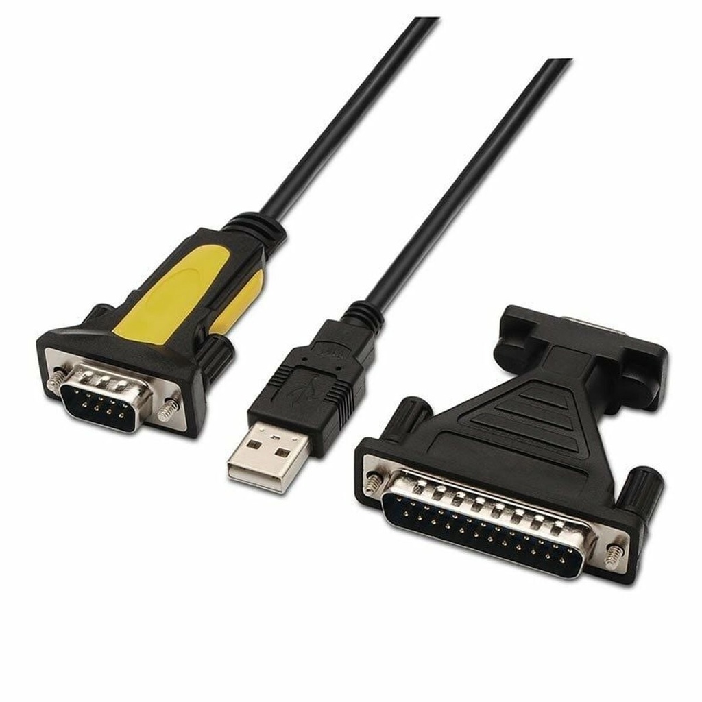 Data / Charger Cable with USB Aisens A104-0039 Black 1,8 m