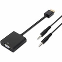 Adaptador HDMI a SVGA con Audio Aisens A122-0126 Negro 10 cm