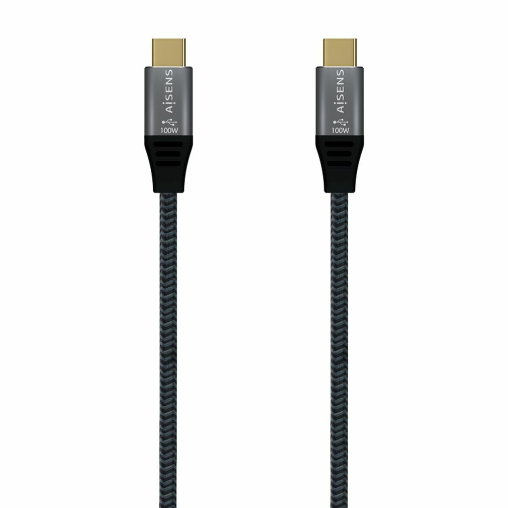 USB-C Cable Aisens A107-0671 1 m Grey (1 Unit)