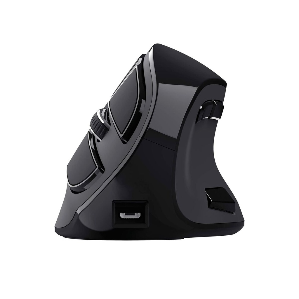 Ratón Inalámbrico Trust Voxx Negro Ergonómico Vertical Bluetooth Recargable