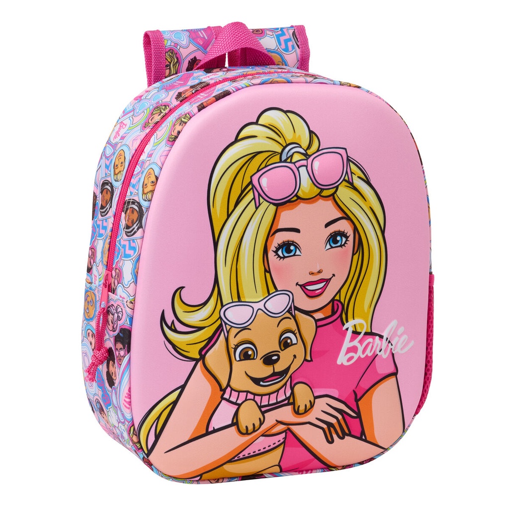Mochila Infantil Barbie Rosa 27 x 33 x 10 cm 3D