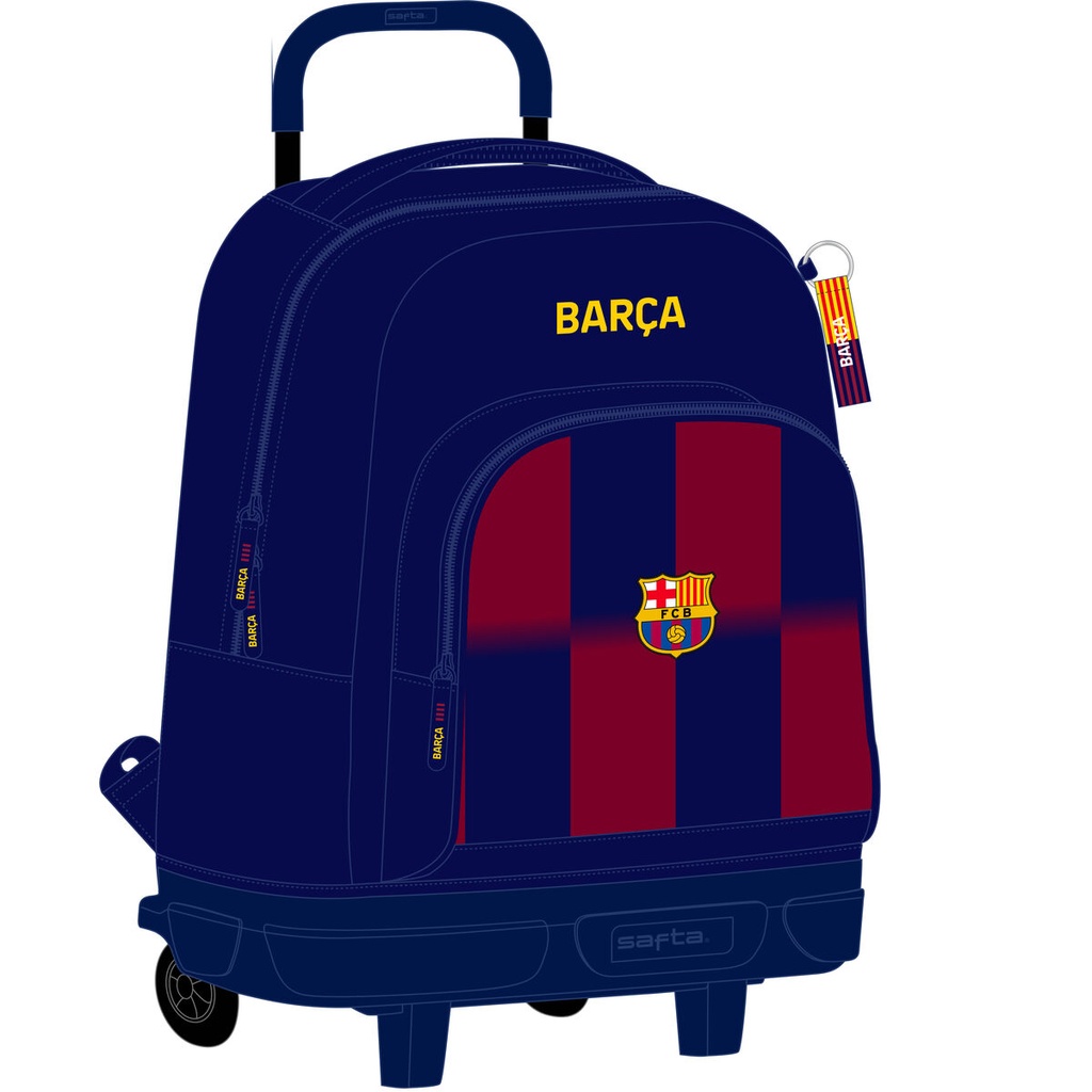 Mochila Escolar F.C. Barcelona Azul Granate 33 x 45 x 22 cm